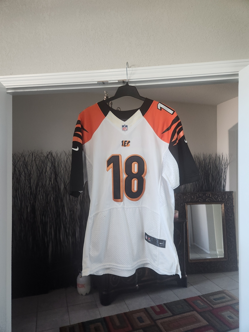 NFL Cincinnati Bengals Vintage Football Jersey -White/Orange/Black AJ Green #18